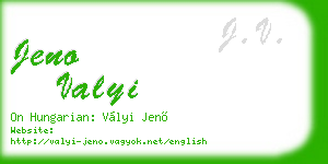 jeno valyi business card